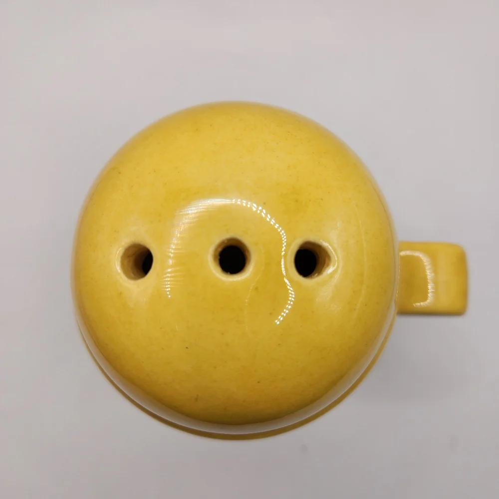 Vintage Yellow Ceramic Pottery Cheese Shaker